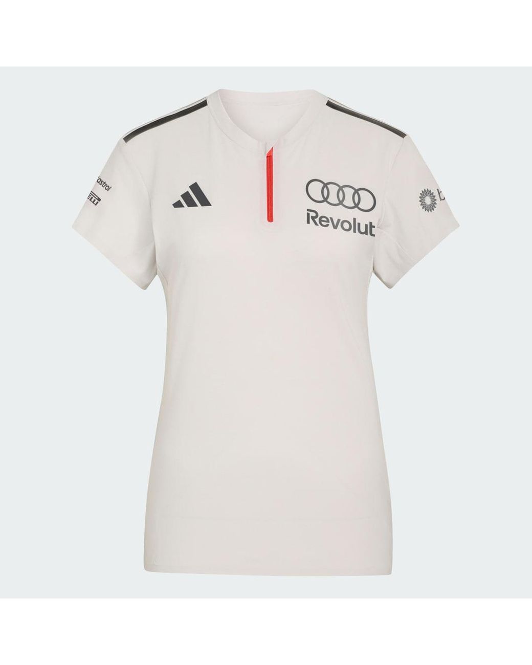 Adidas Gray Audi Revolut F1 Team Engineers &Amp; Marketing Short Sleeve Polo