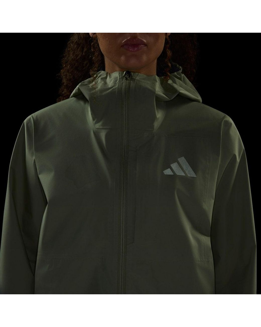 Adidas Green Terrex Multi 2.5 Layer Climaproof Rain Jacket