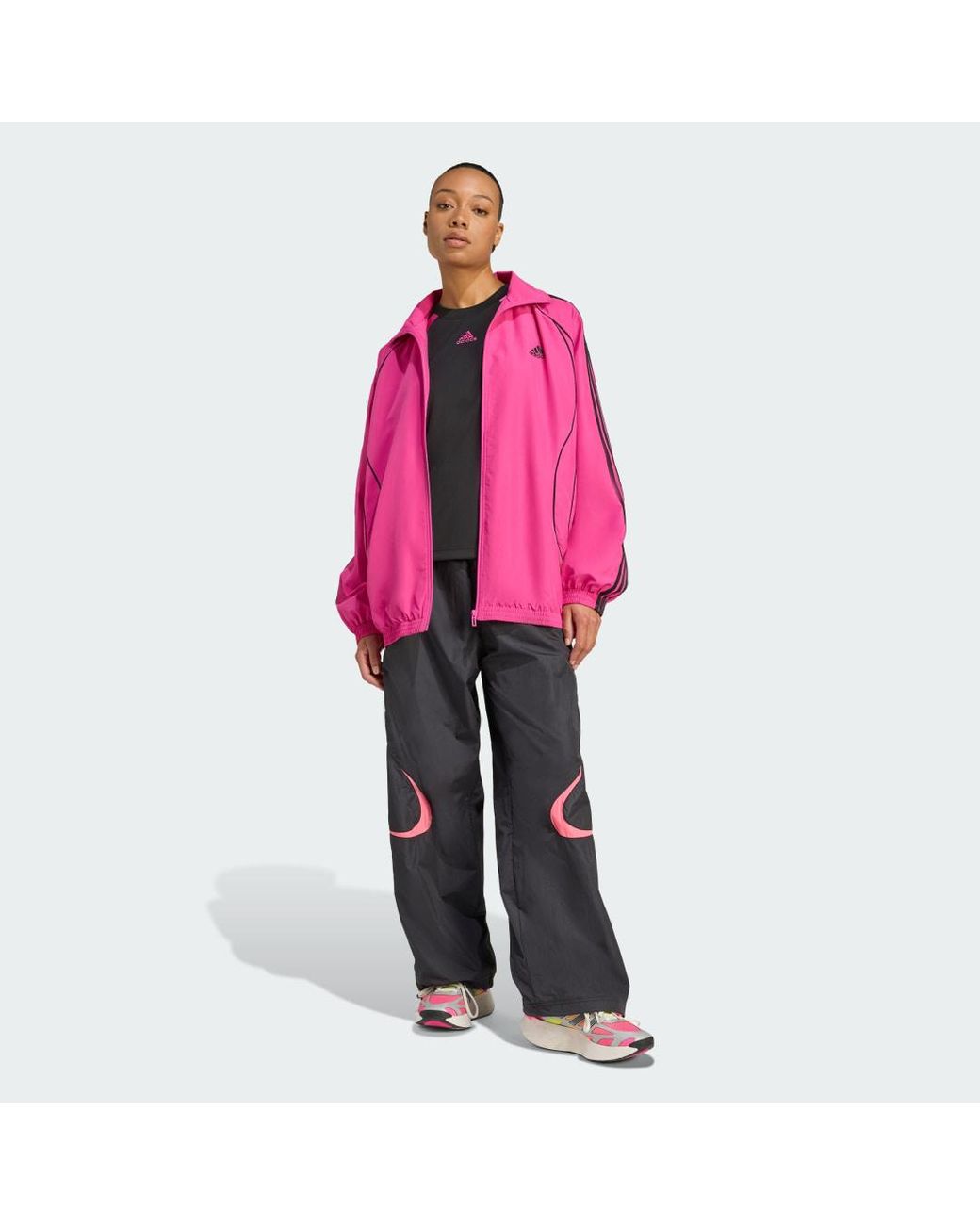 Adidas Pink Teamgeist Adicolor Oversized Woven Track Top