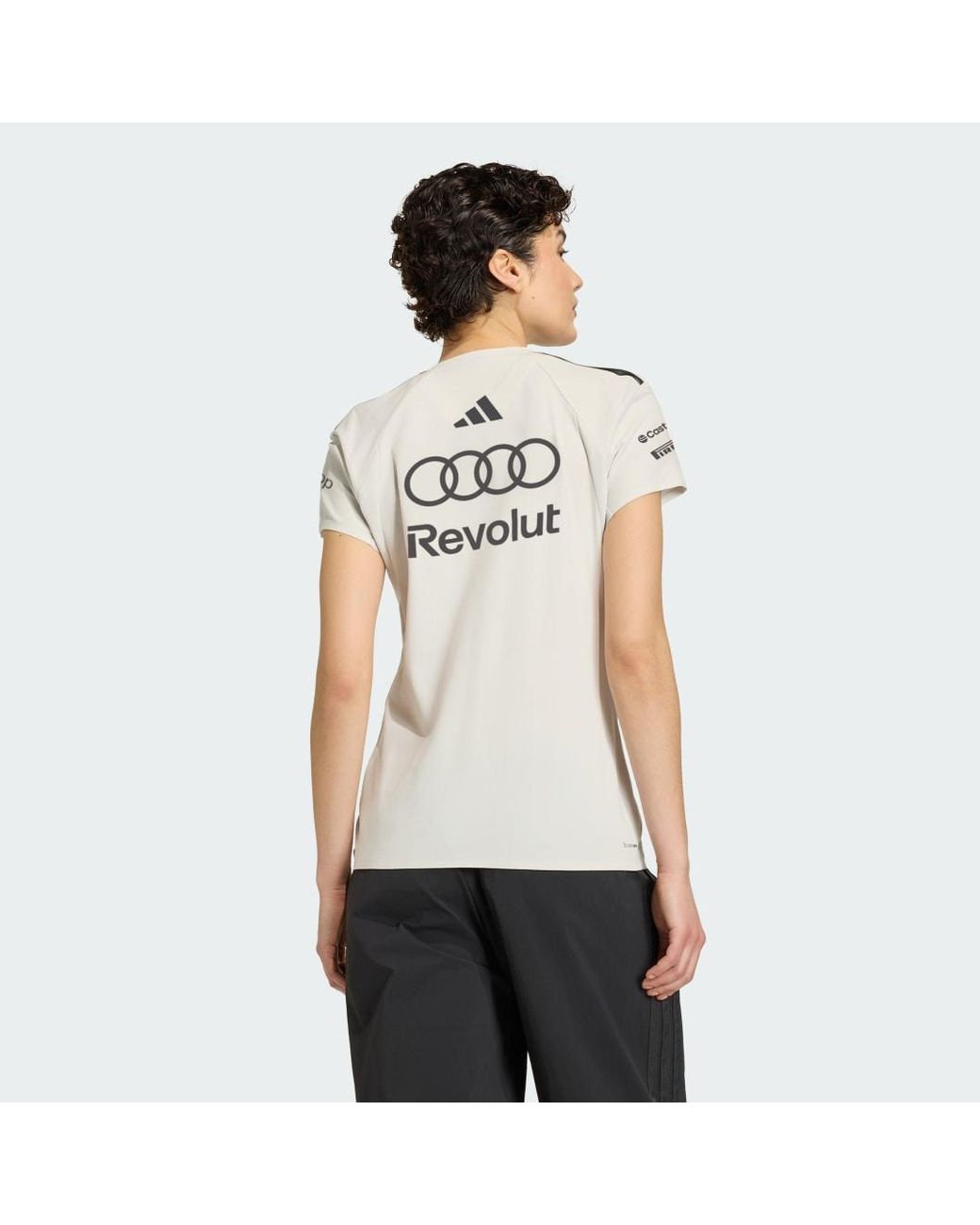 Adidas Gray Audi Revolut F1 Team Engineers &Amp; Marketing Short Sleeve Polo
