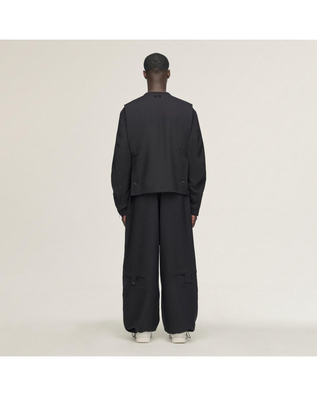 Adidas Black Y-3 Sport Uniform Adaptive Length Trousers for men