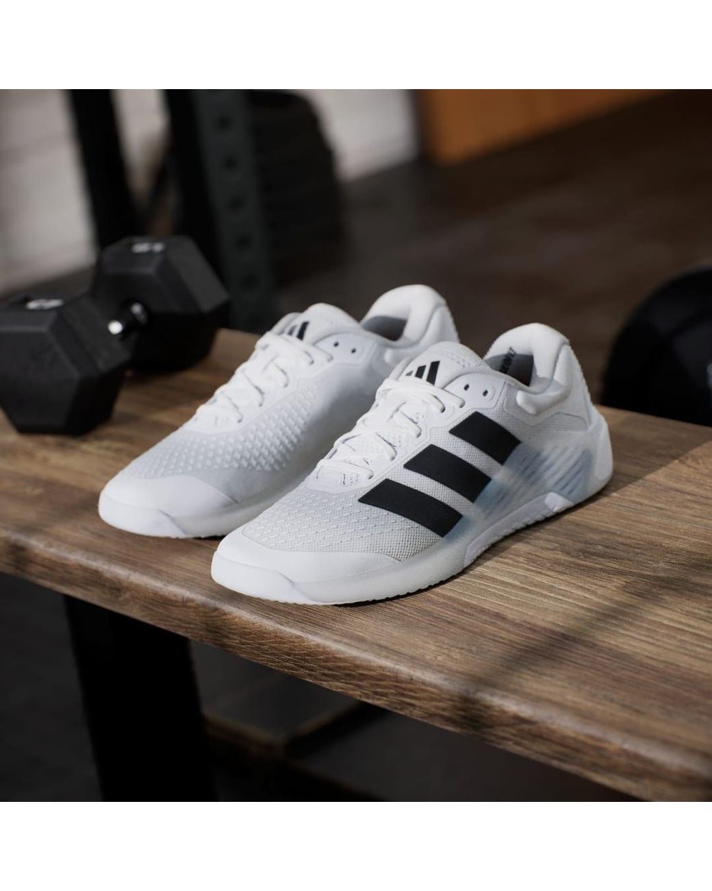 Adidas White Dropset Training Shoes