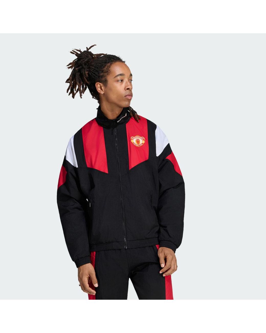 Adidas Originals Red Manchester United Eqt Track Top for men