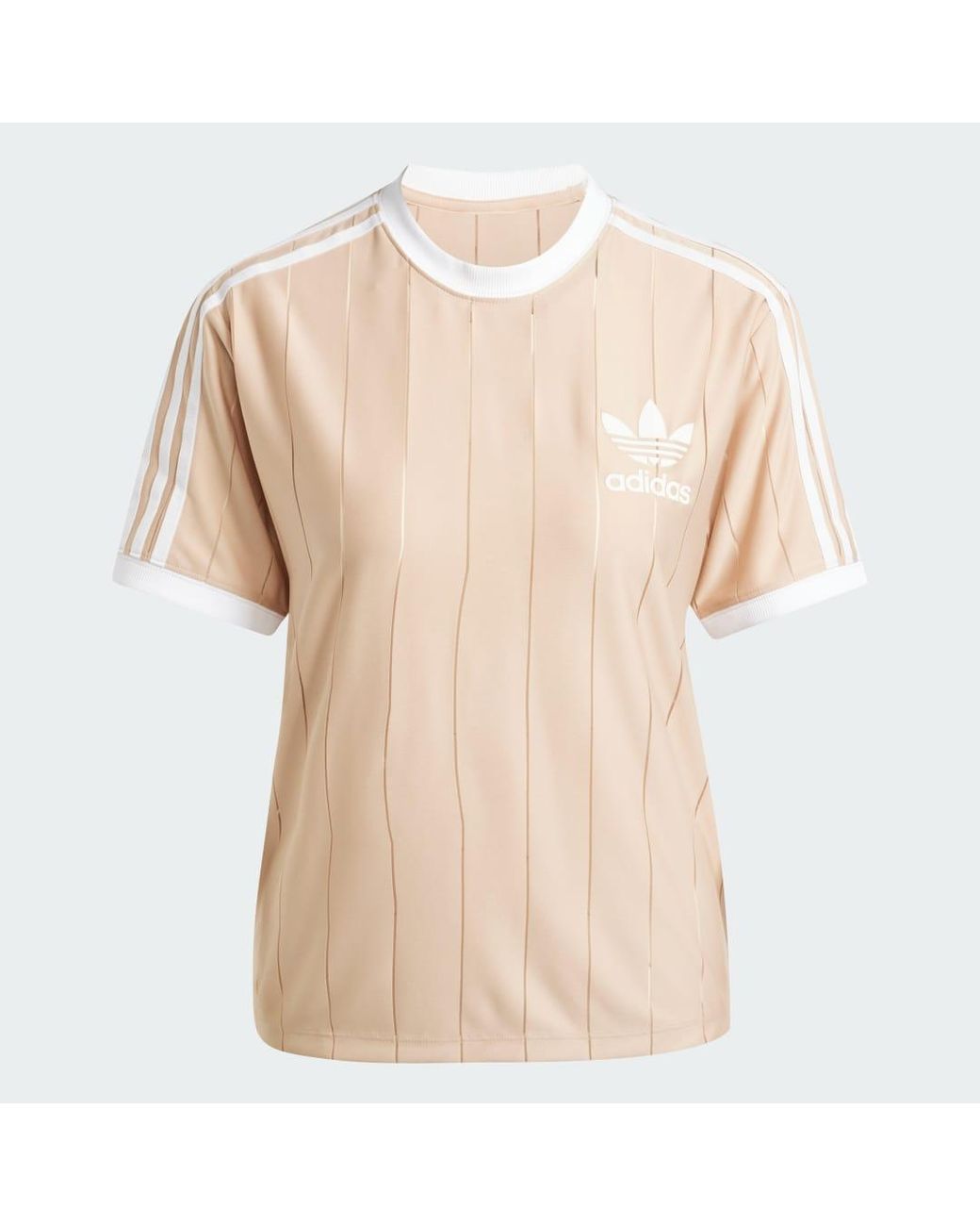 Adidas Blue Adicolor 3-Stripes Pinstripe Tee