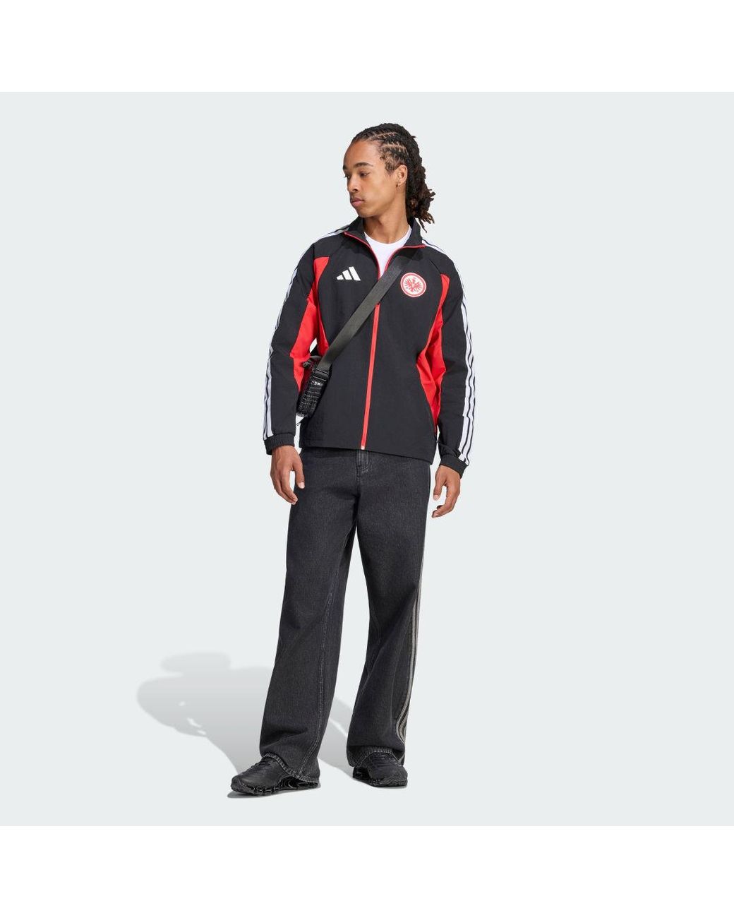 Adidas Black Eintracht Frankfurt Home Anthem Jacket for men