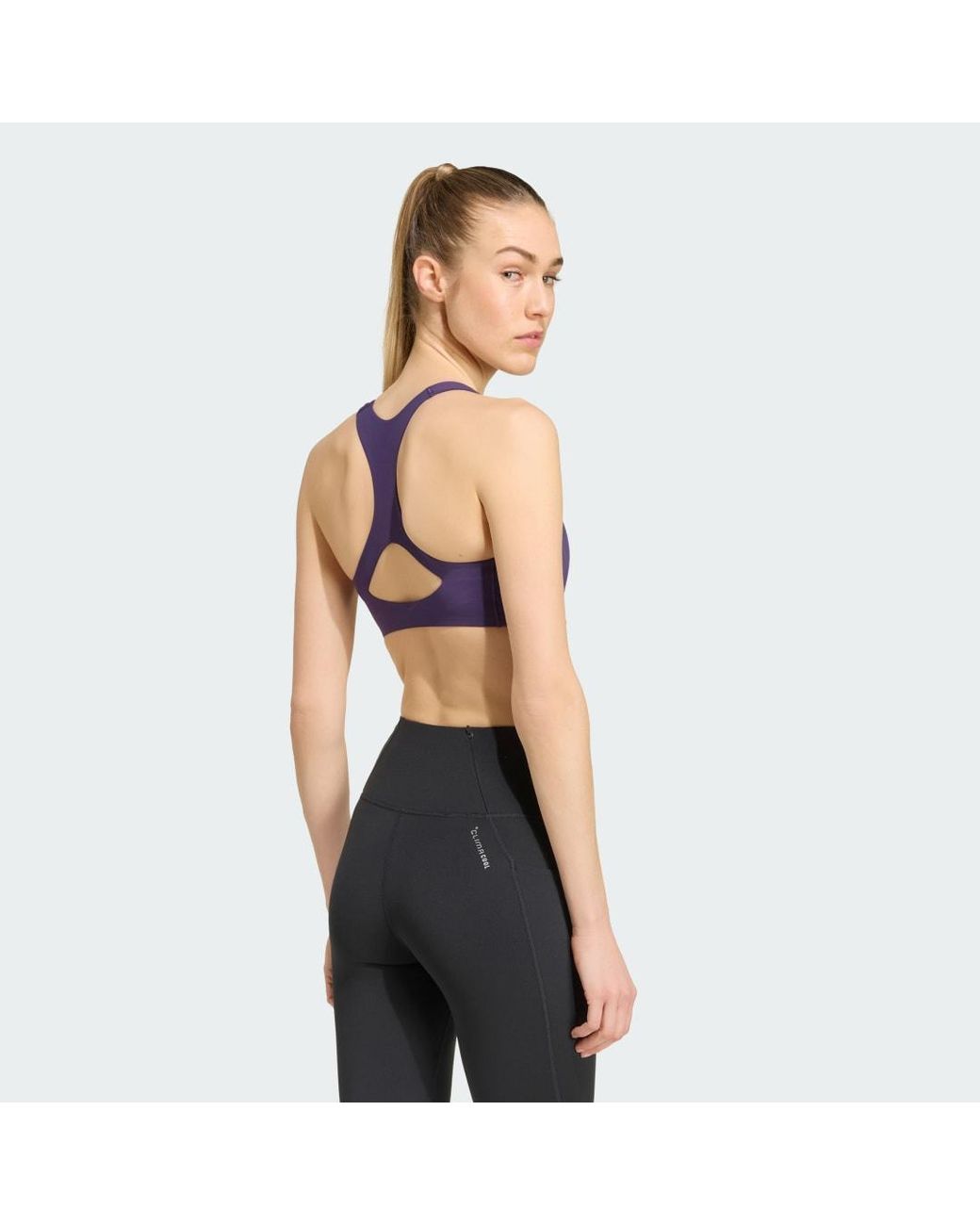 Adidas Blue Adizero Run Medium Support Bra