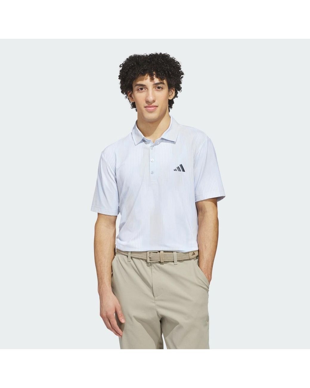 Adidas White Ultimate365 Tour Cool Feel Print Polo Shirt for men