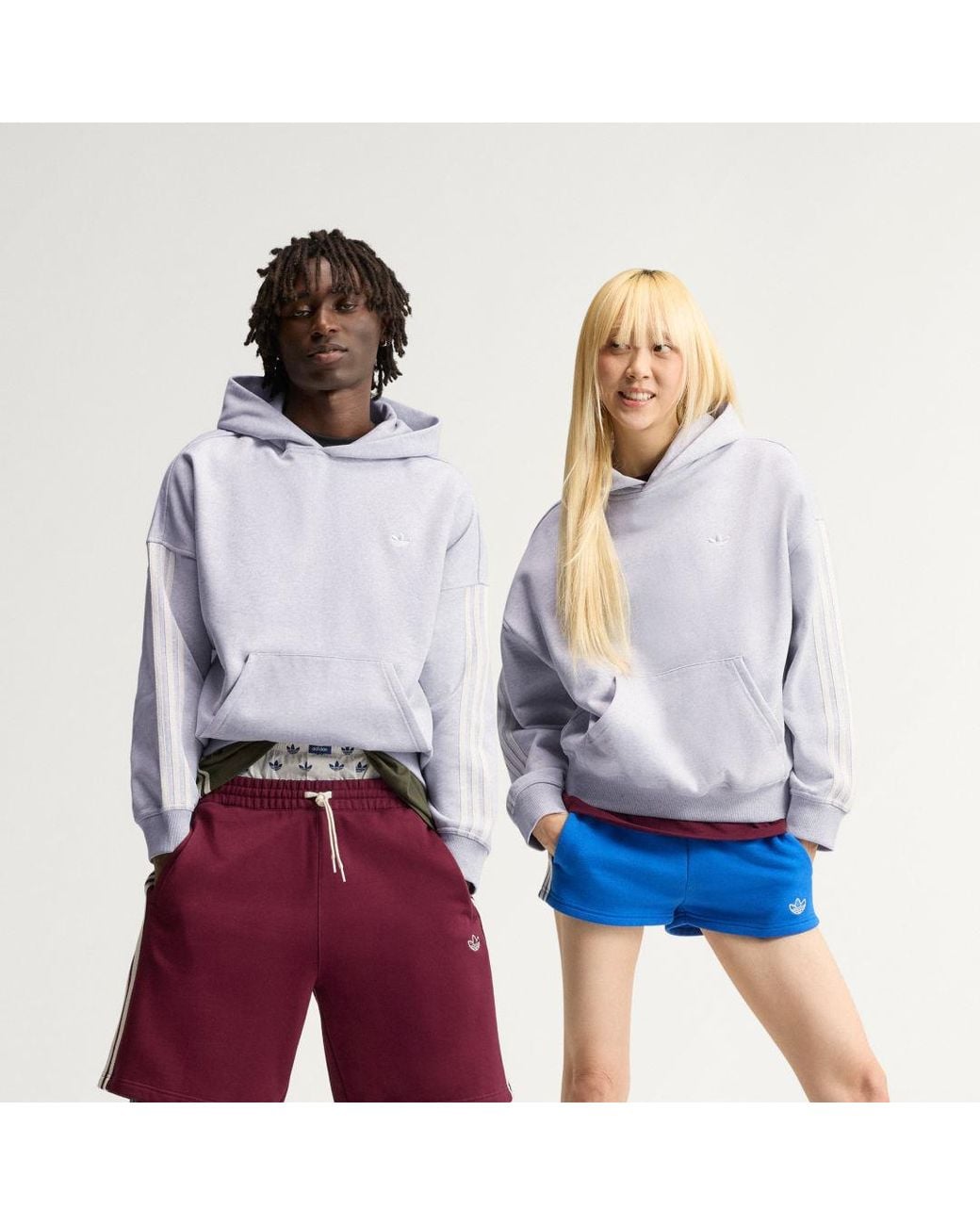 Adidas Purple Adisignature 3 Stripes Hoodie