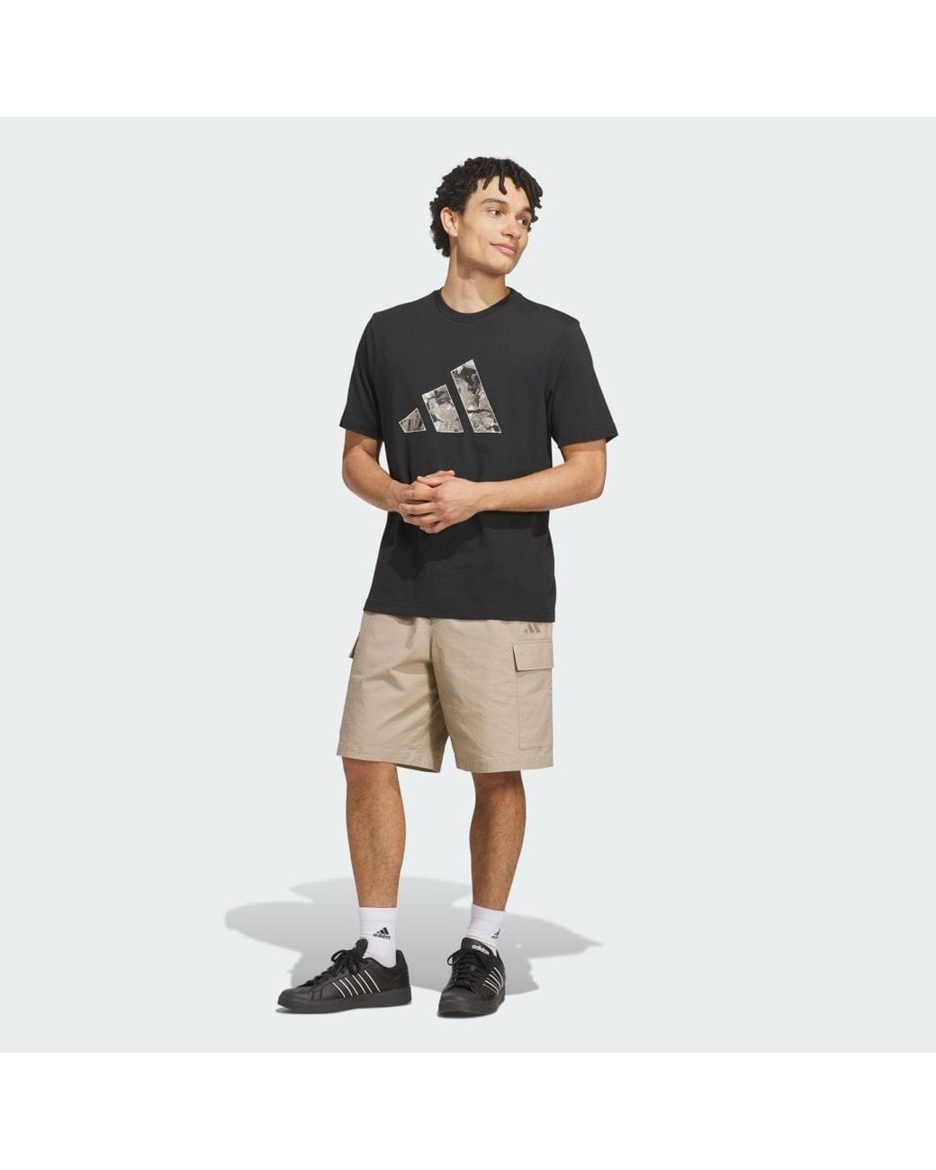Adidas Black Rock Camo Graphic T-Shirt for men