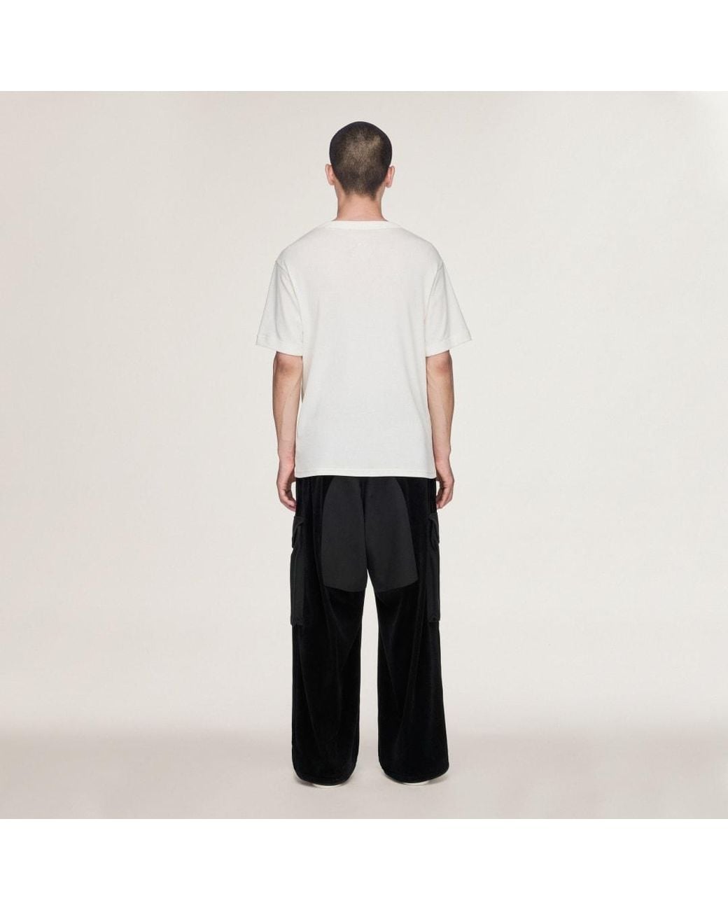 Adidas White Y-3 Velvet Corduroy Utility Trousers for men