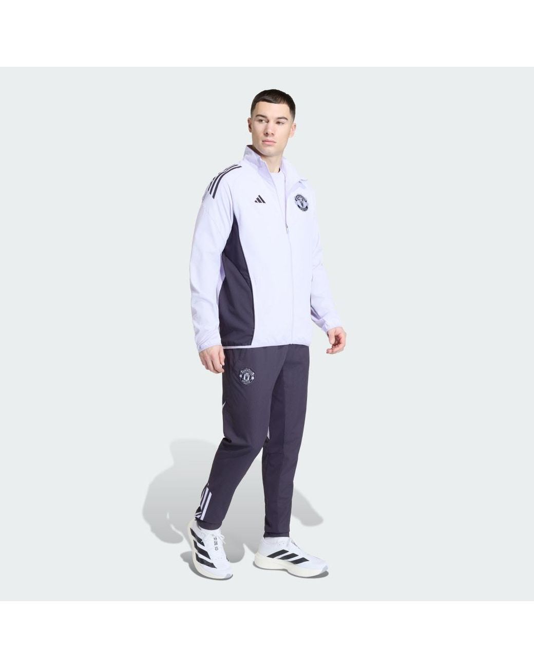 Adidas Blue Manchester United Tiro 25 Competition Presentation Jacket for men