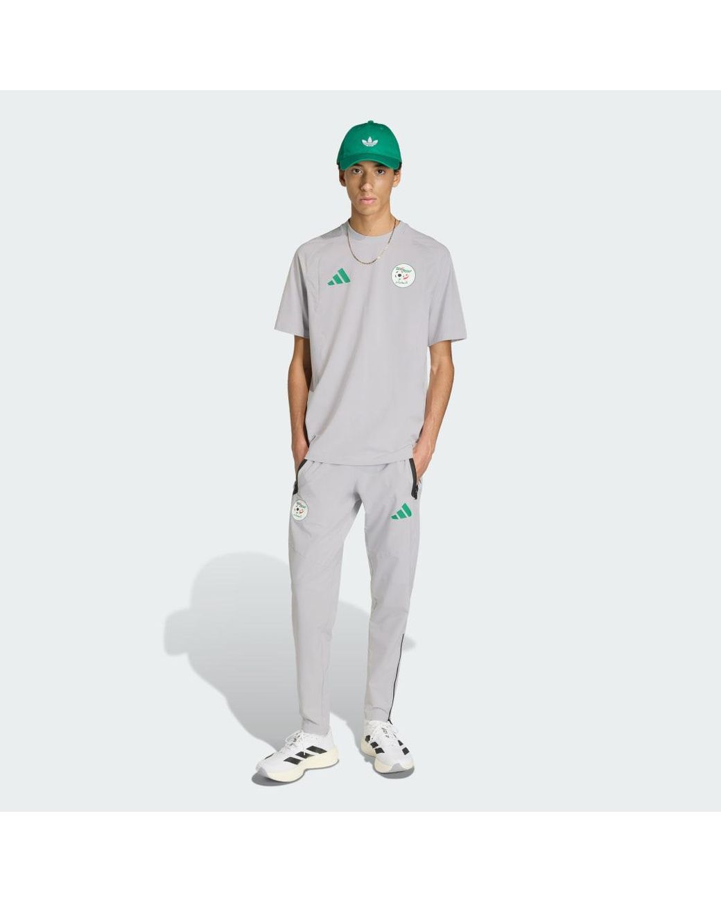 Adidas Gray Algeria Tiro Tech Tracksuit Bottoms for men