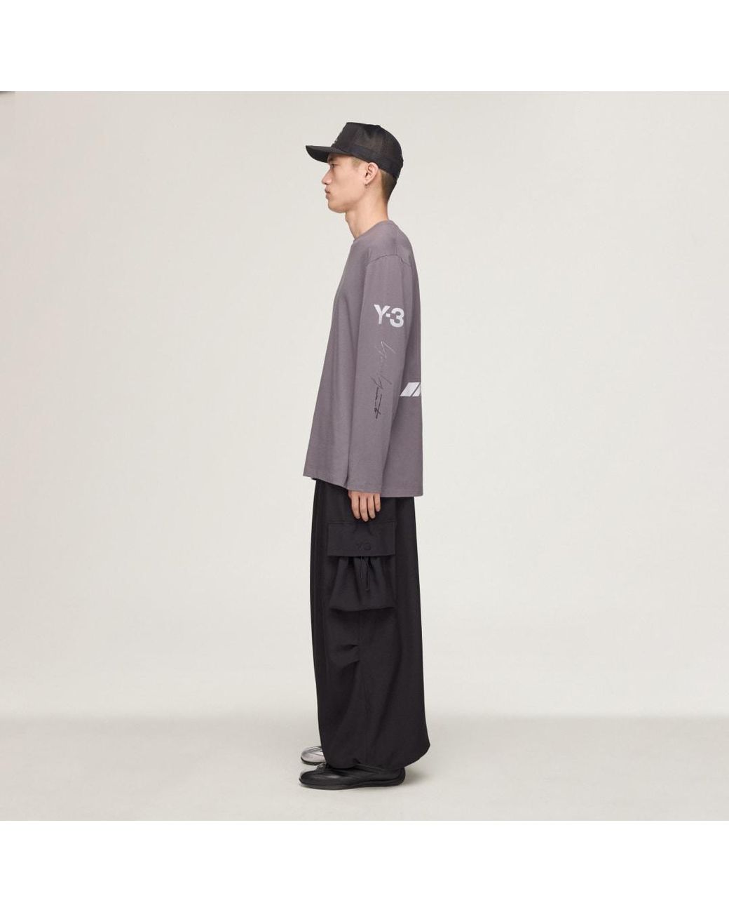 Adidas Purple Y-3 Mercedes Chaos Logo Long Sleeve T-Shirt