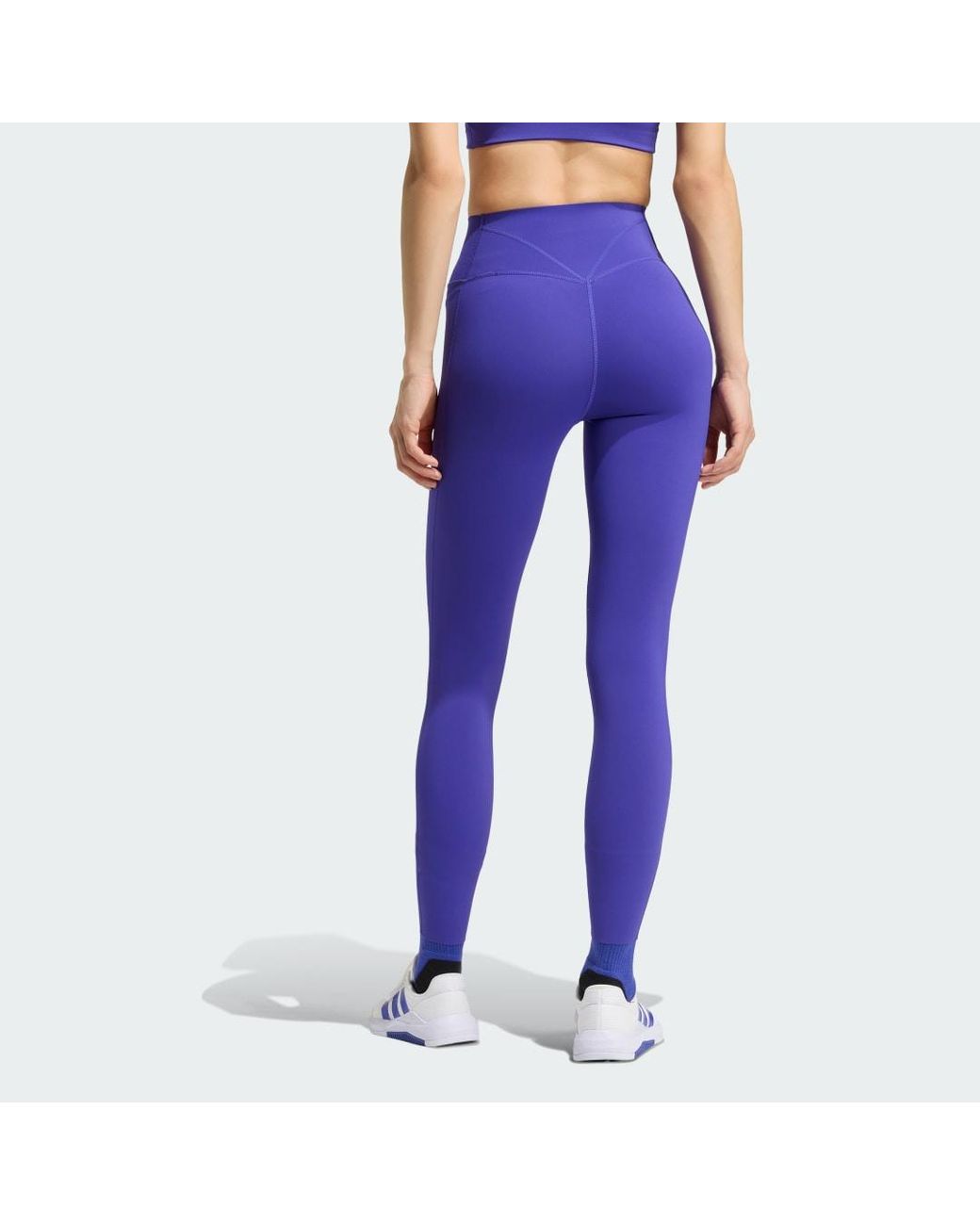 Adidas Purple Optime Workout Contour Full Length Leggings