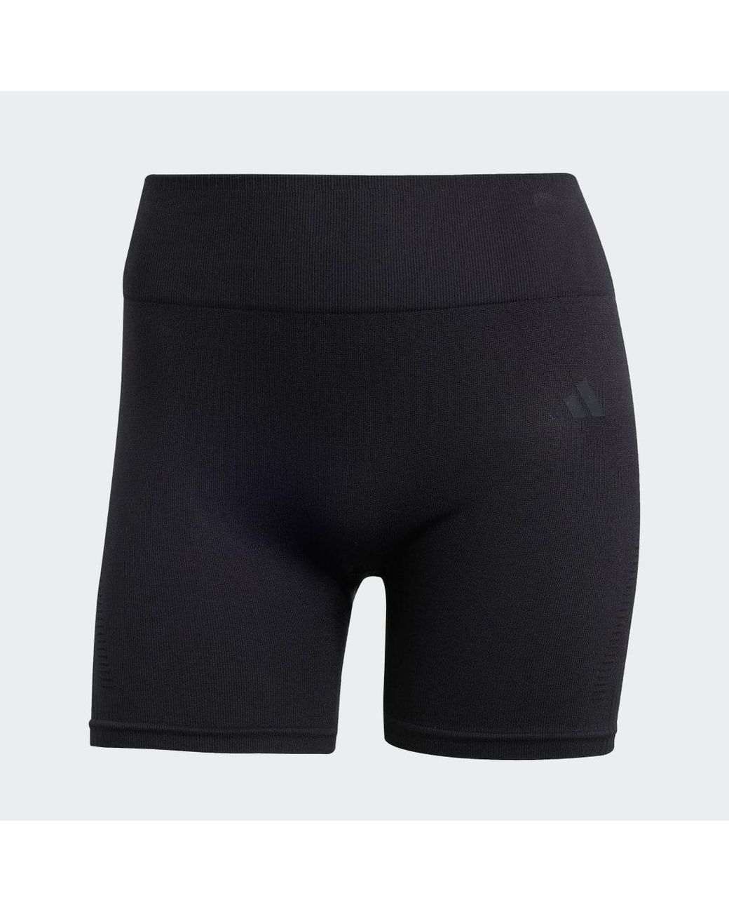 Adidas Blue Workout Essentials 4 Inch Leggings Knit