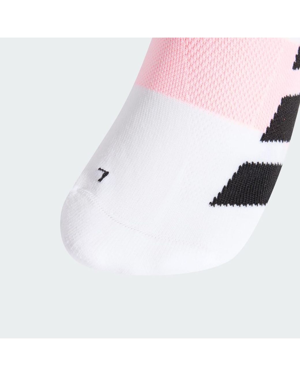 Adidas White Running Adizero Quarter Sock