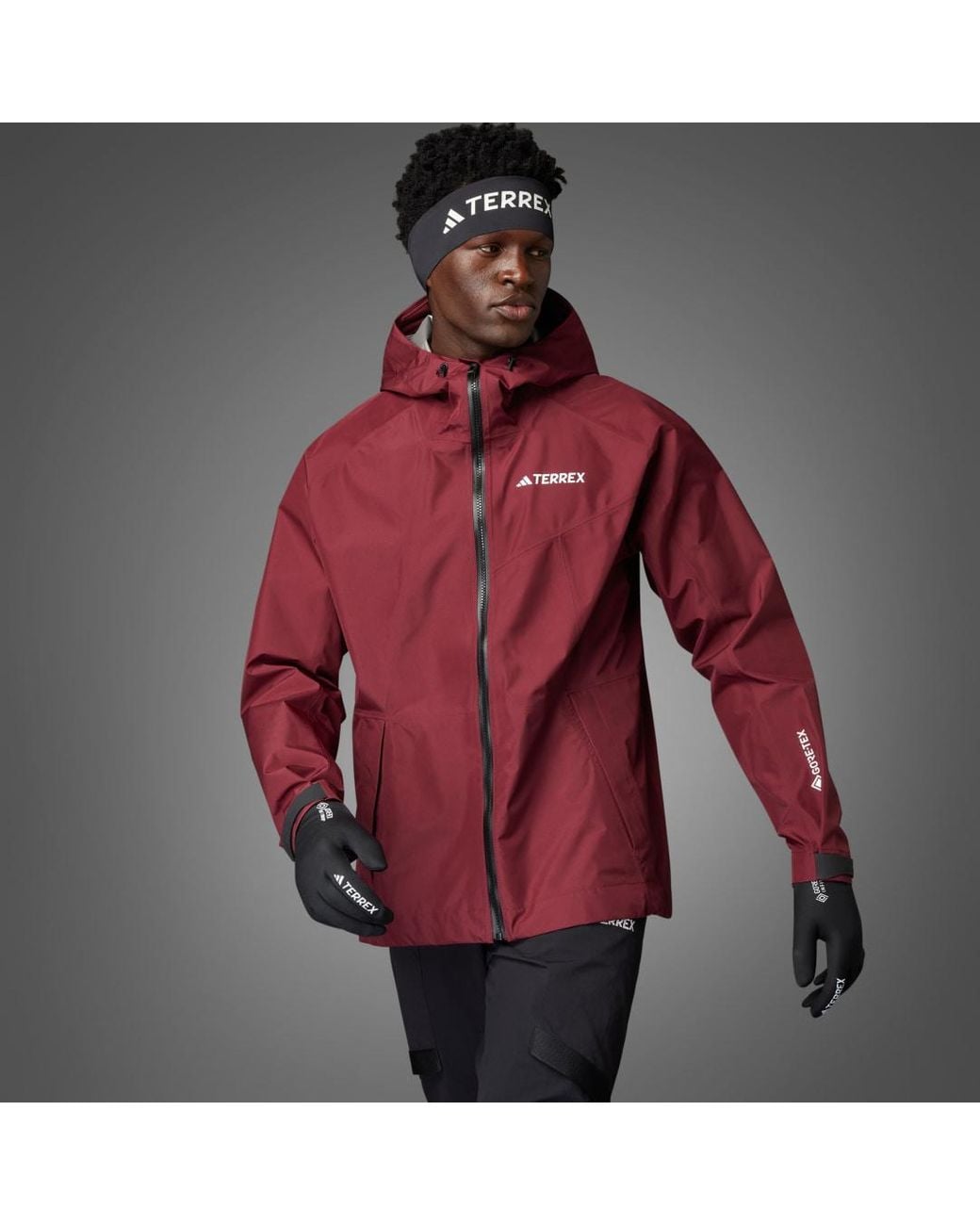 adidas Terrex Xperior Gore-tex Paclite Rain Jacket in Red for Men