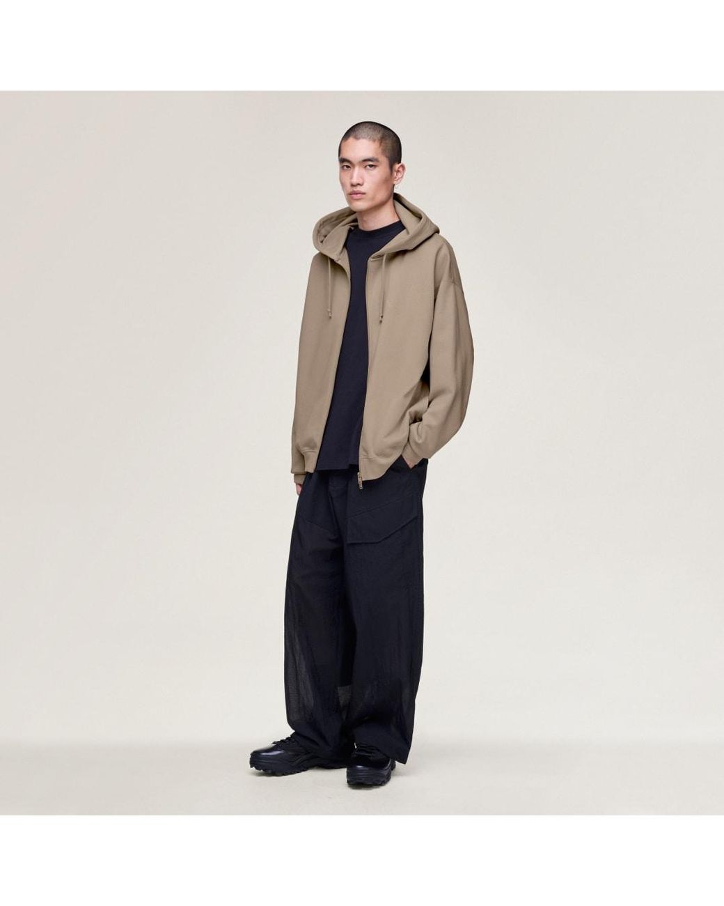 Adidas Natural Y-3 Brushed Terry Zip Hoodie