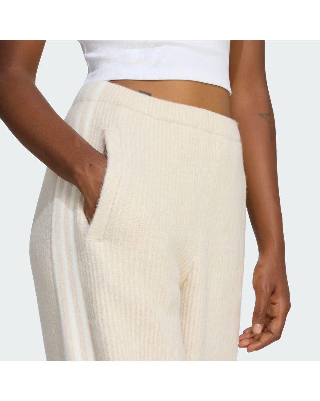 Adidas Natural Originals By Jennie Knitted Loose Pants