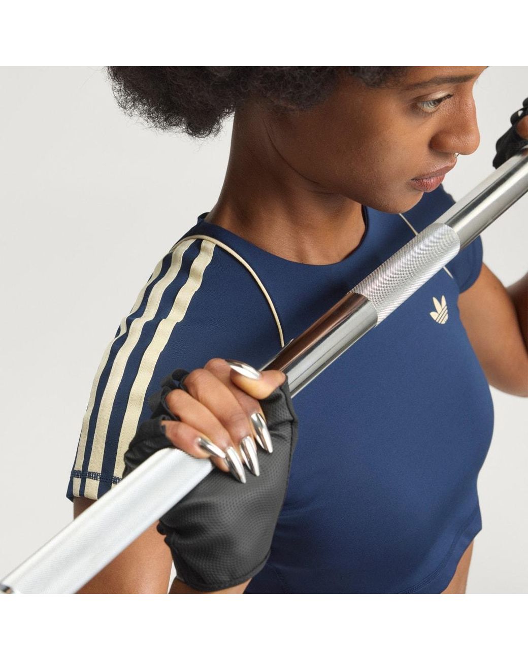 Adidas Blue Originals Sport Superstar Bra Tee