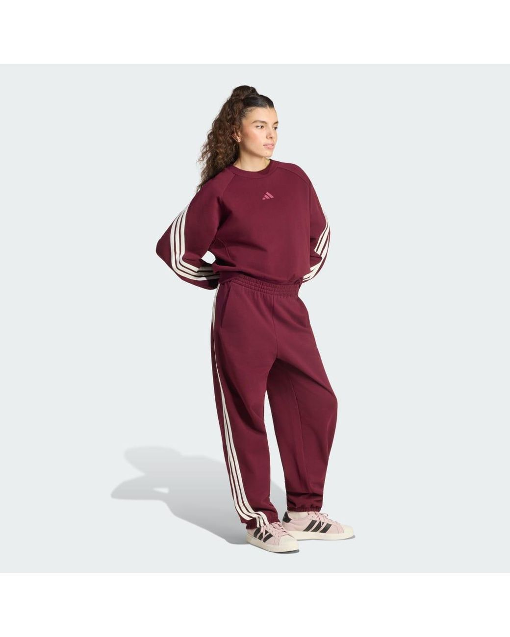 Adidas Red Kit 3-Stripes Sweatshirt
