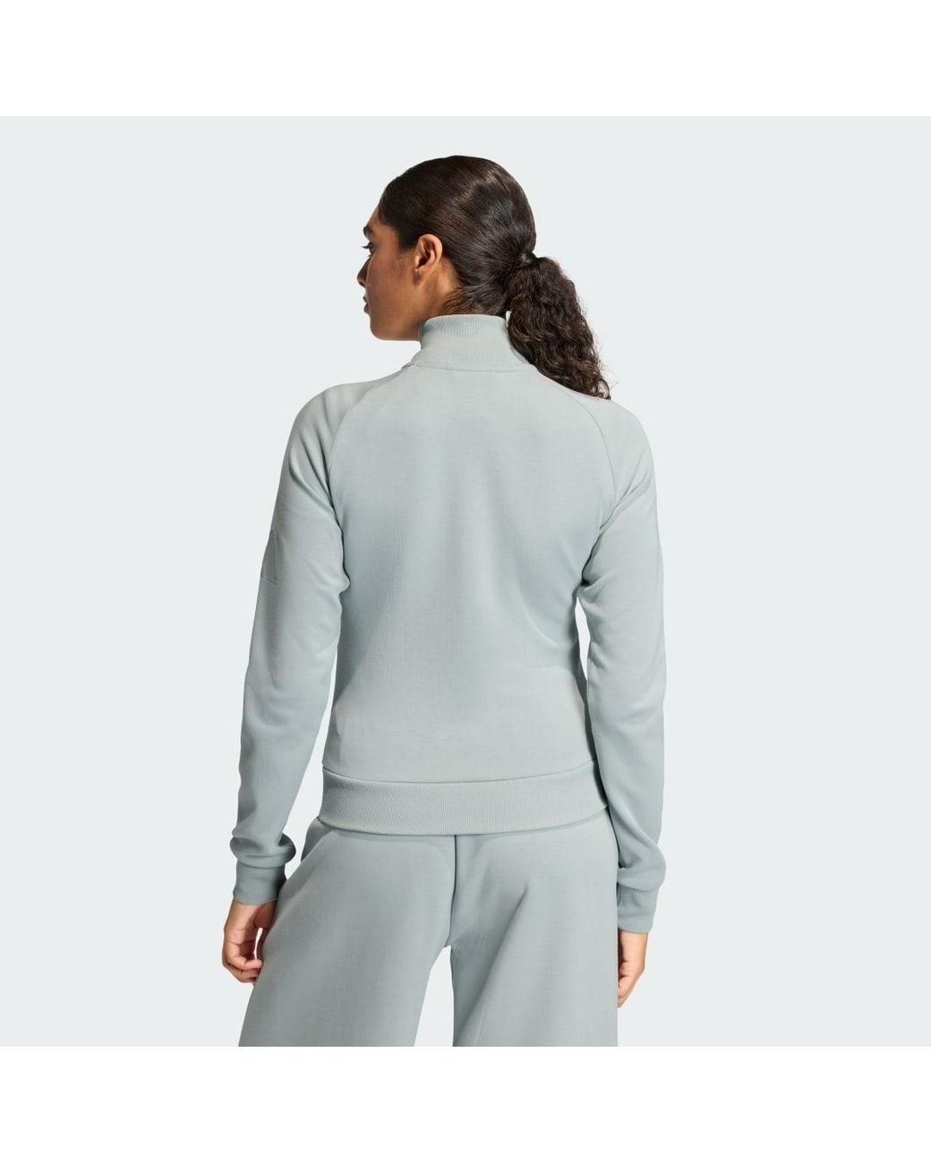 Adidas Blue Soft Lux Slim Track Top