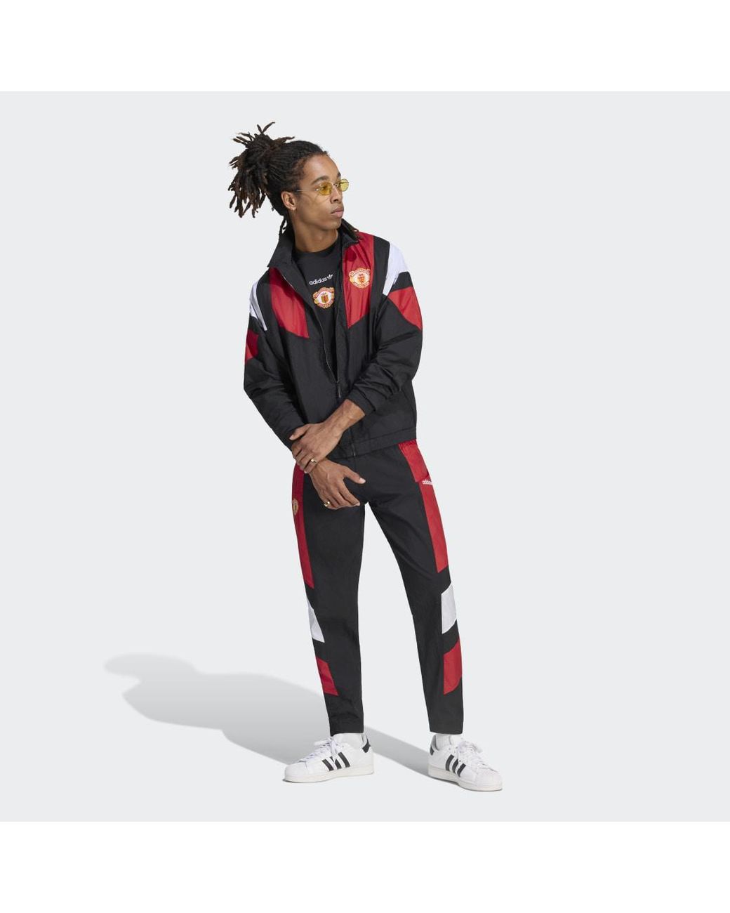 Adidas Red Manchester United Eqt Track Pants for men
