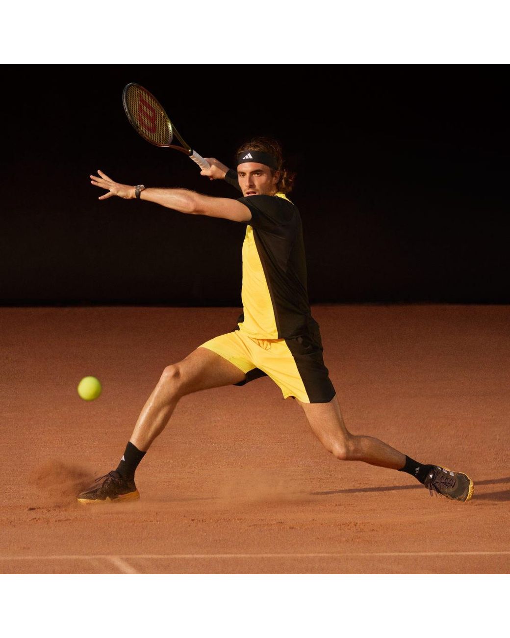 Adidas Yellow Tennis Heat.Rdy Ergo 7-Inch Shorts for men