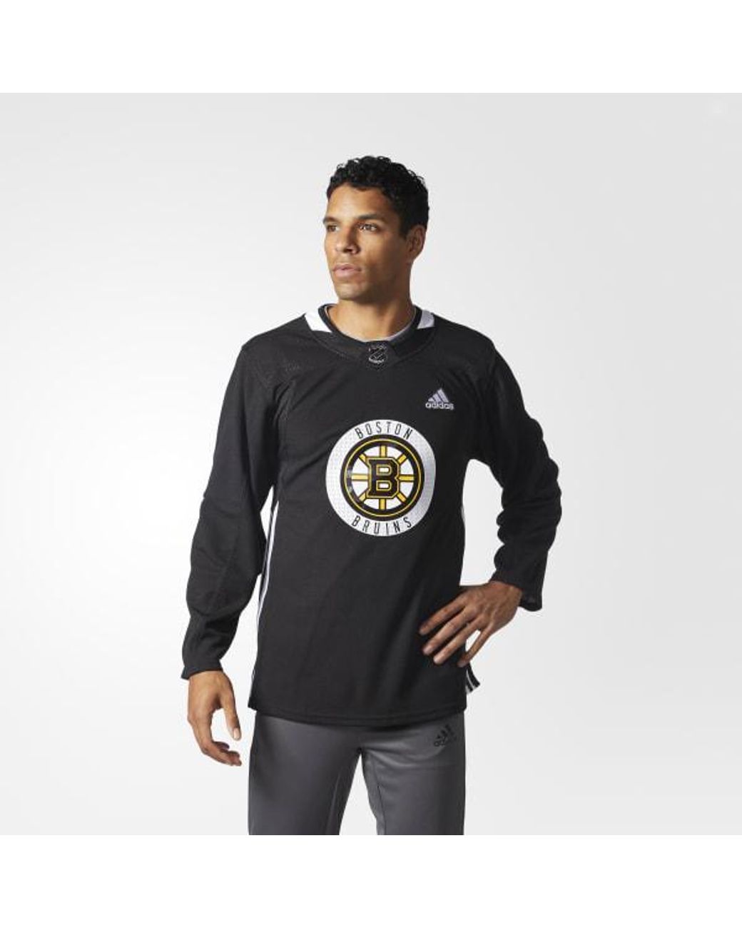 white bruins practice jersey