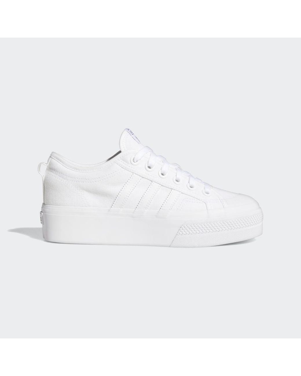 Adidas White Nizza Platform Sneakers