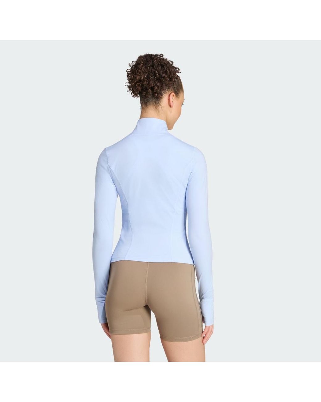 Adidas Blue 3-Stripes Studio Zip Through Jacket