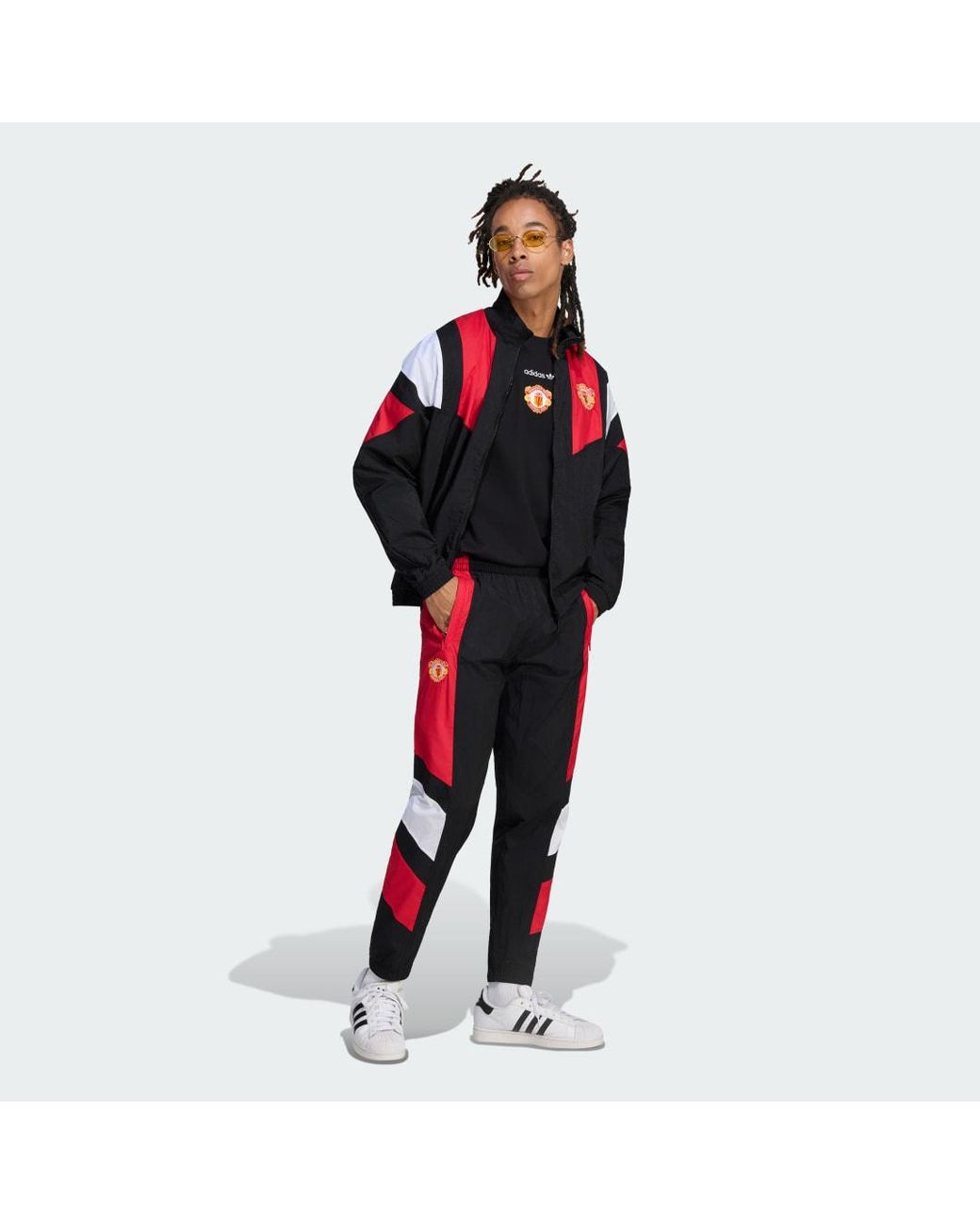 Adidas Originals Red Manchester United Eqt Track Top for men