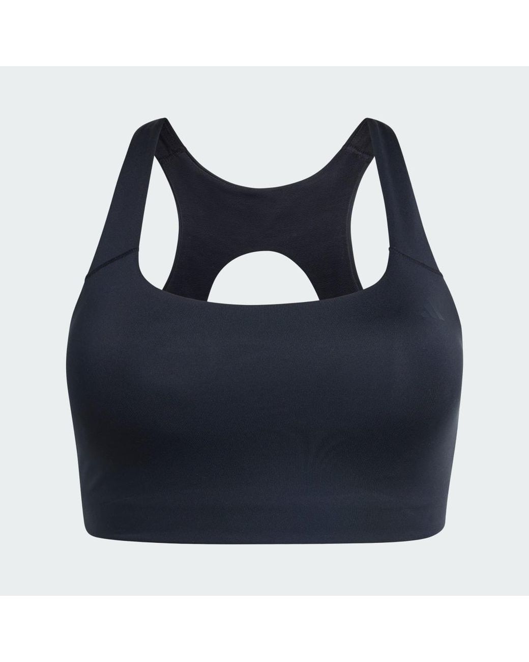 Adidas Blue Optime Workout 3-Stripes Medium Support Bra (Plus Size)