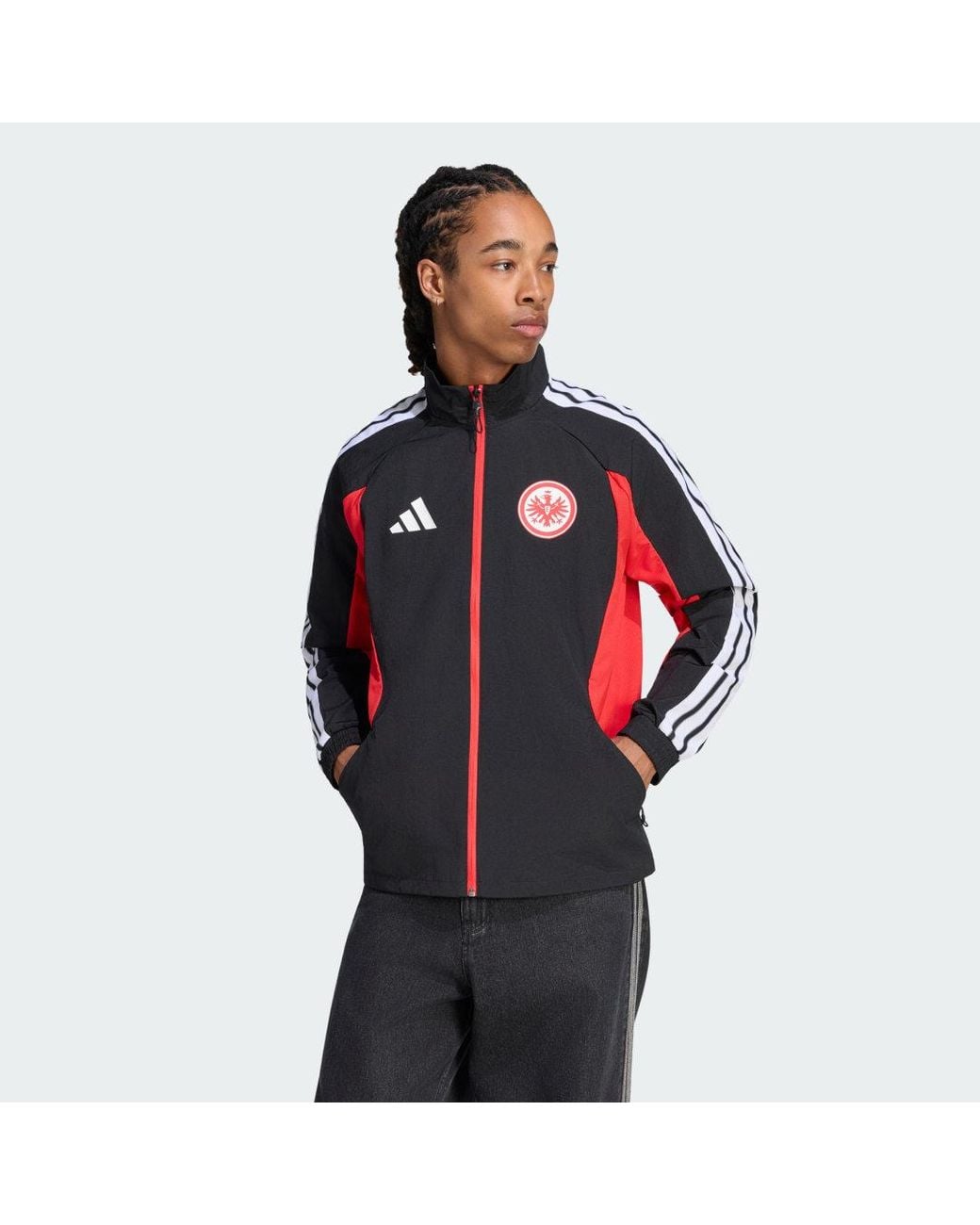 Adidas Black Eintracht Frankfurt Home Anthem Jacket for men