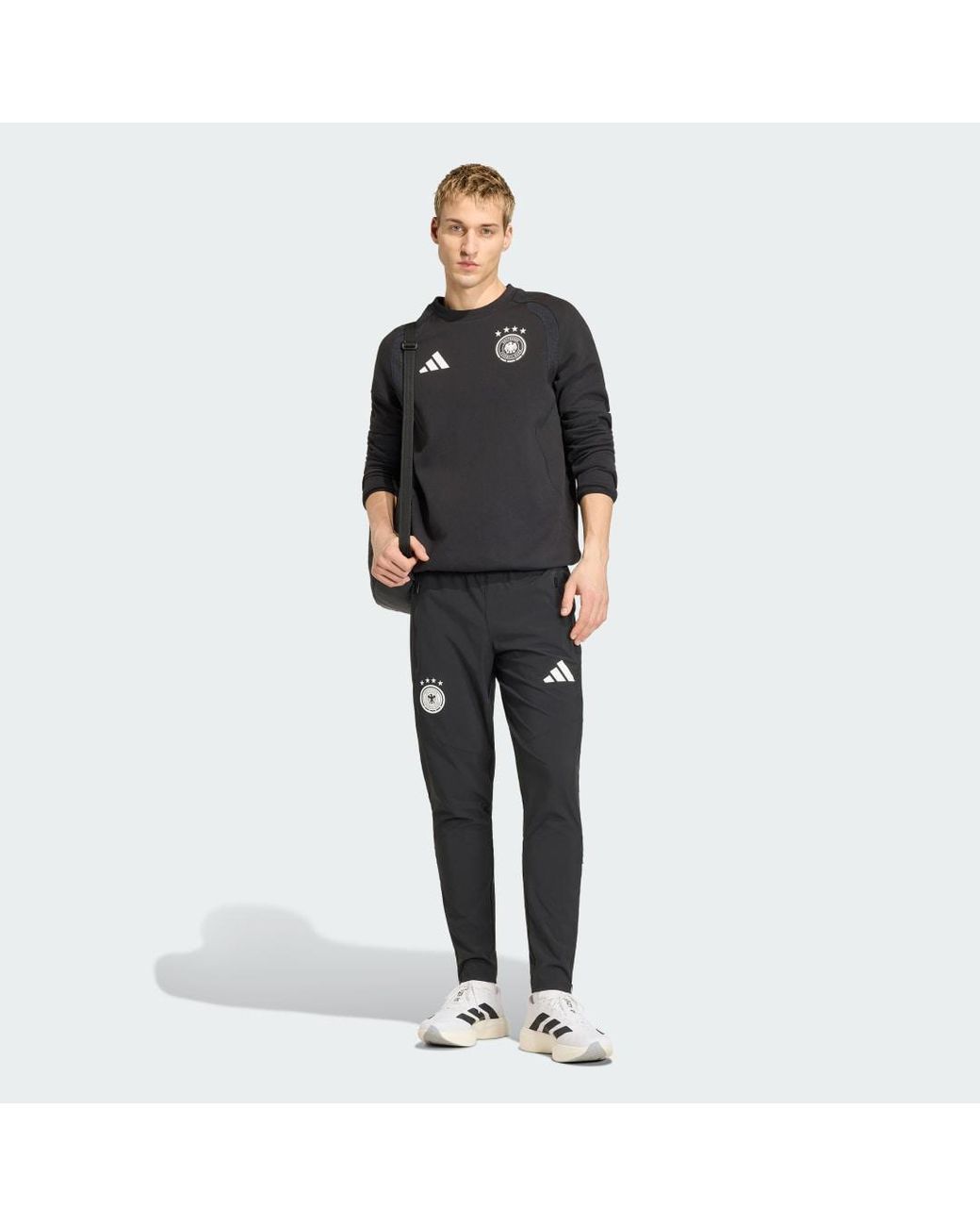 Adidas Black Germany Tiro Travel Tracksuit Bottoms for men