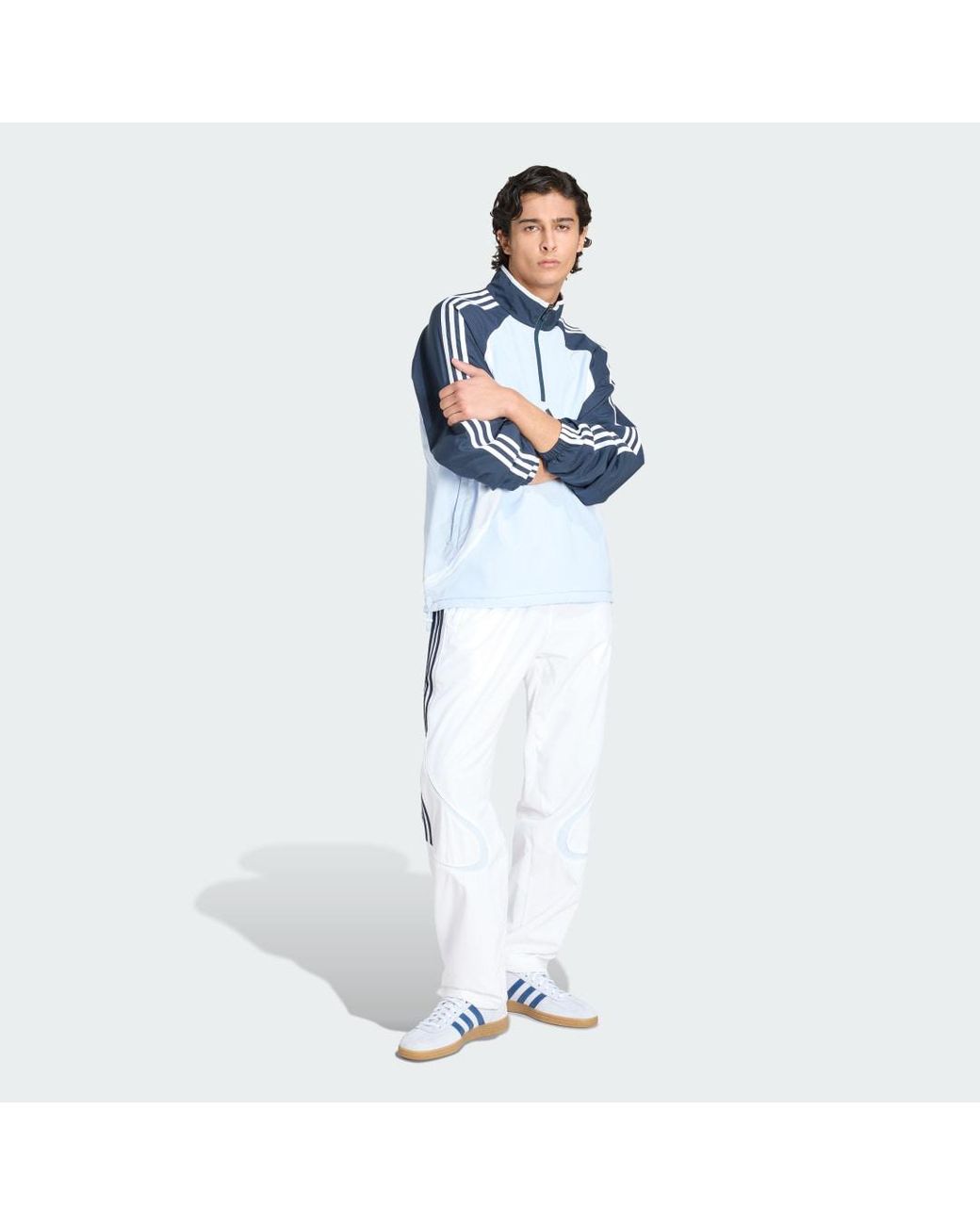 Adidas Blue Teamgeist Half Zip Sweatshirt for men