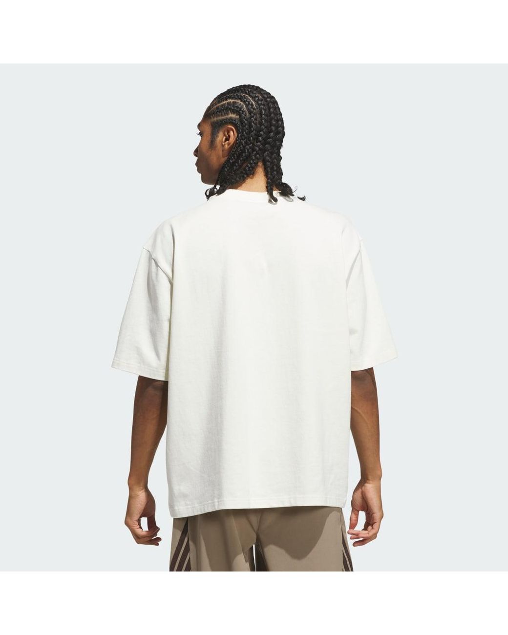 Adidas White Basketball Single Jersey T-Shirt