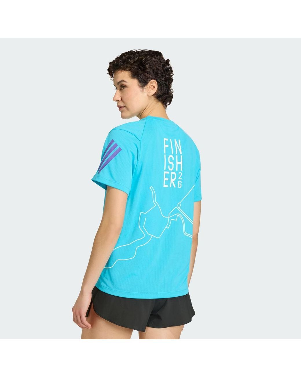 Adidas Blue Vienna Marathon Finisher T-Shirt Short Sleeve