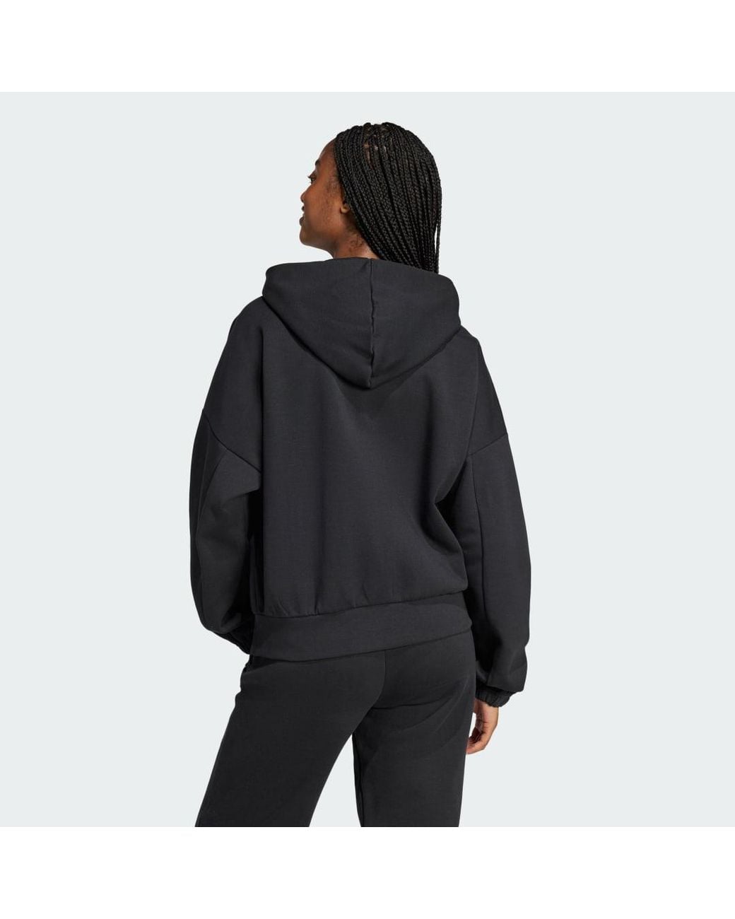 Adidas Black Future Icons Small Logo Full-Zip Hoodie