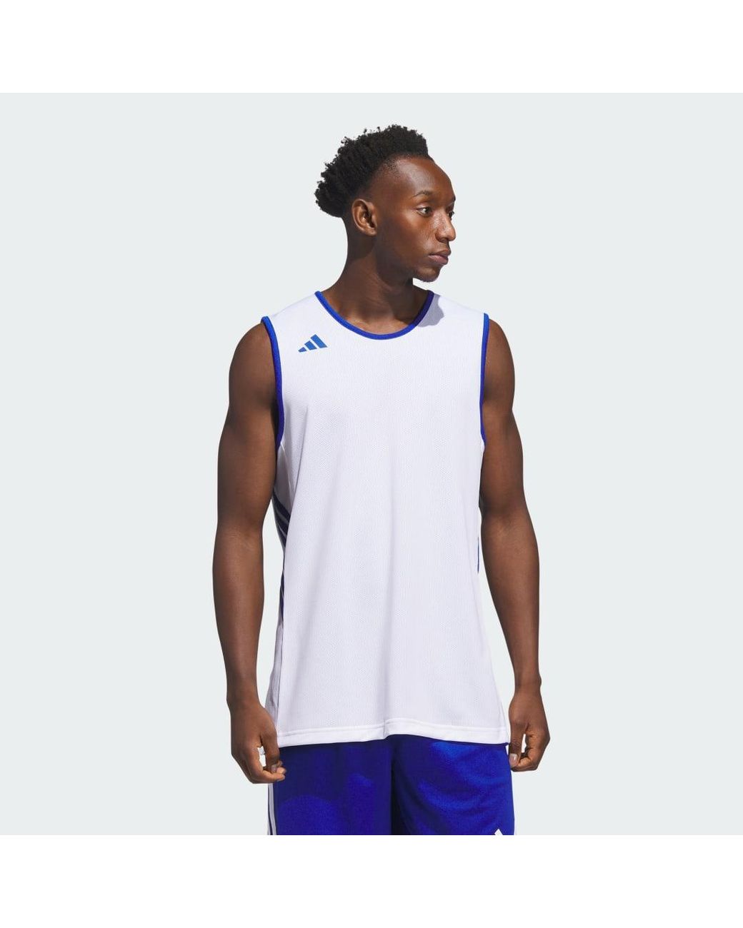 Adidas Blue 3G Speed Reversible Basketball Aeroready Jersey for men
