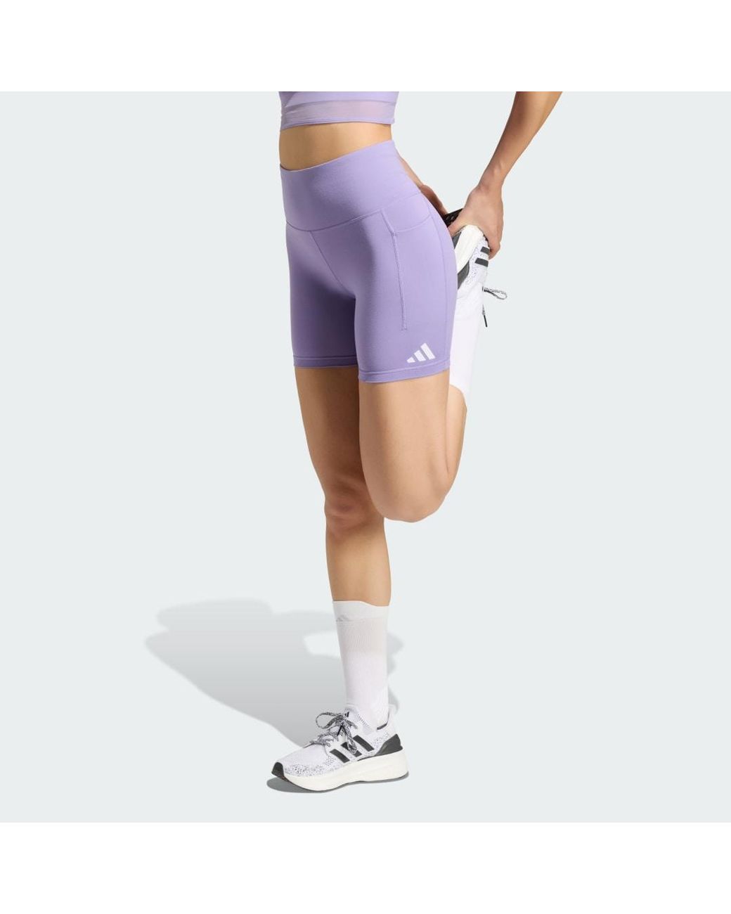 Adidas Purple Adi365 Climacool Running Short Leggings