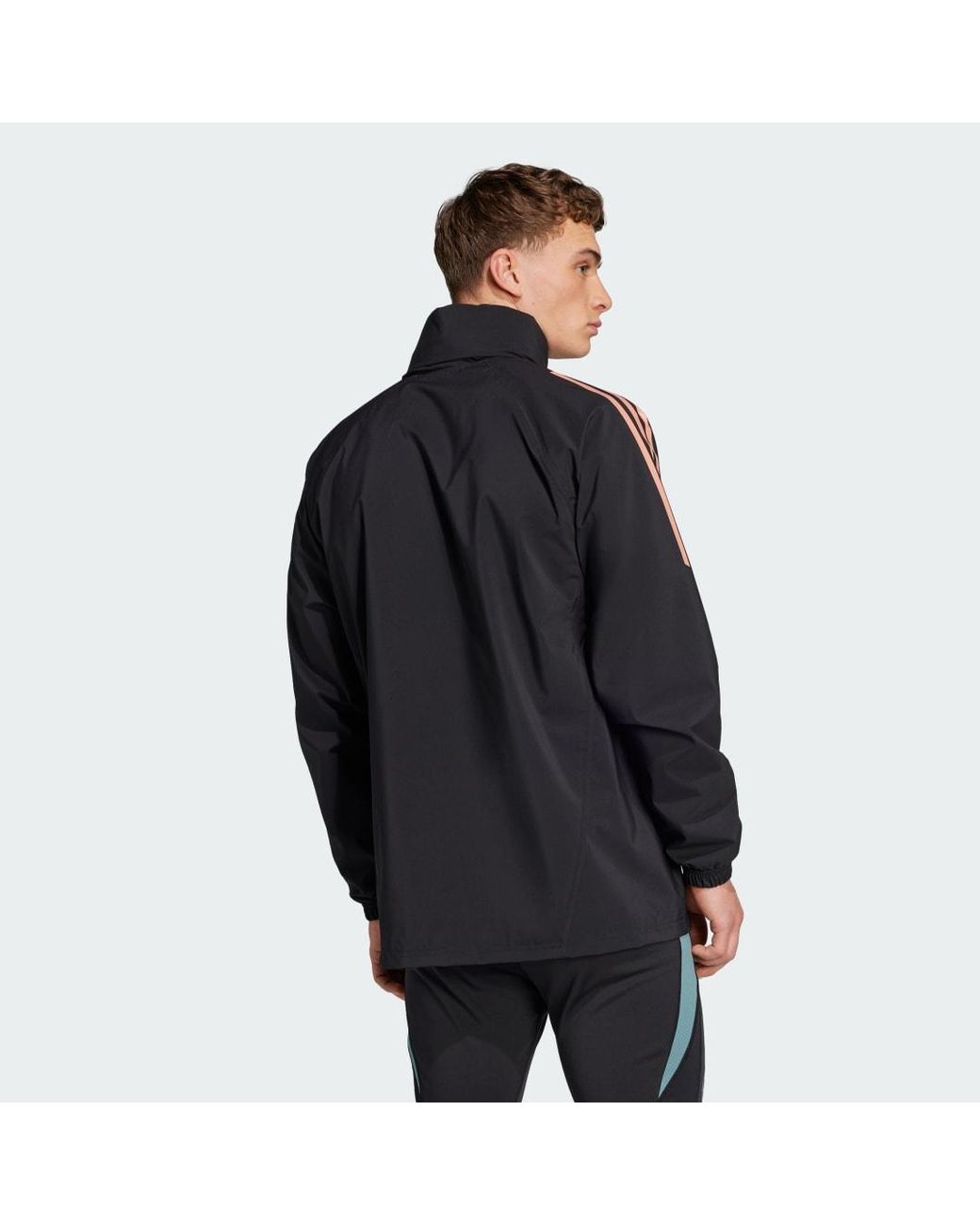 Adidas Originals Black Fc Bayern Tiro 24 Rain Jacket for men