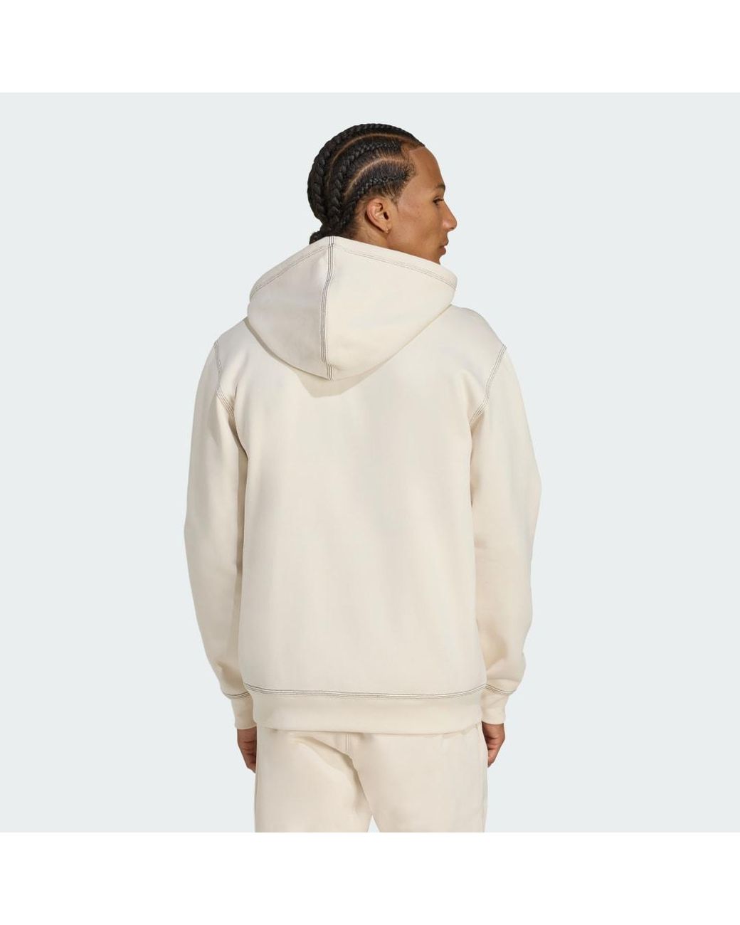 Chaqueta Con Capucha, Cremallera Y Trébol Essentials Adidas de hombre de color Natural