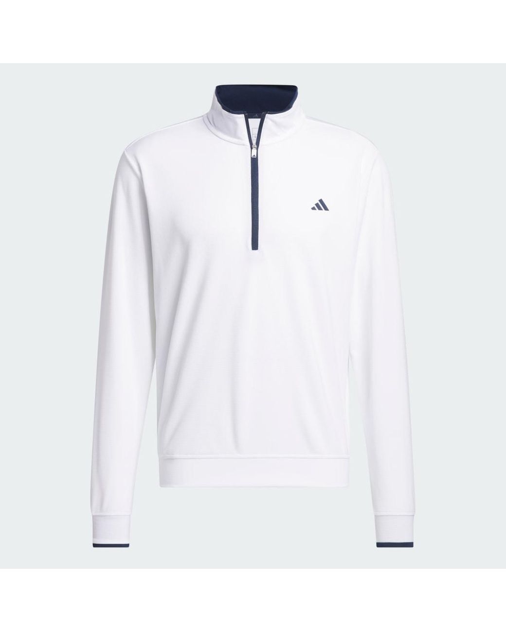 Sudadera Ligera Con Cremallera Hasta El Pecho Adidas de hombre de color White