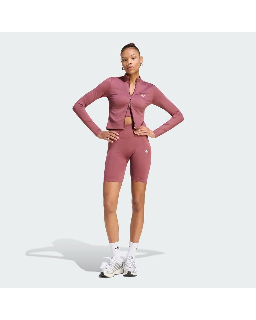 Adidas Pink Essentials Seamless Shorts 5 Inch