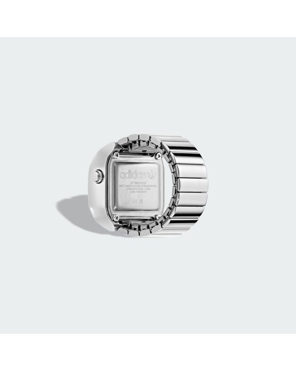 Adidas White Digital Two Ring Sst Watch