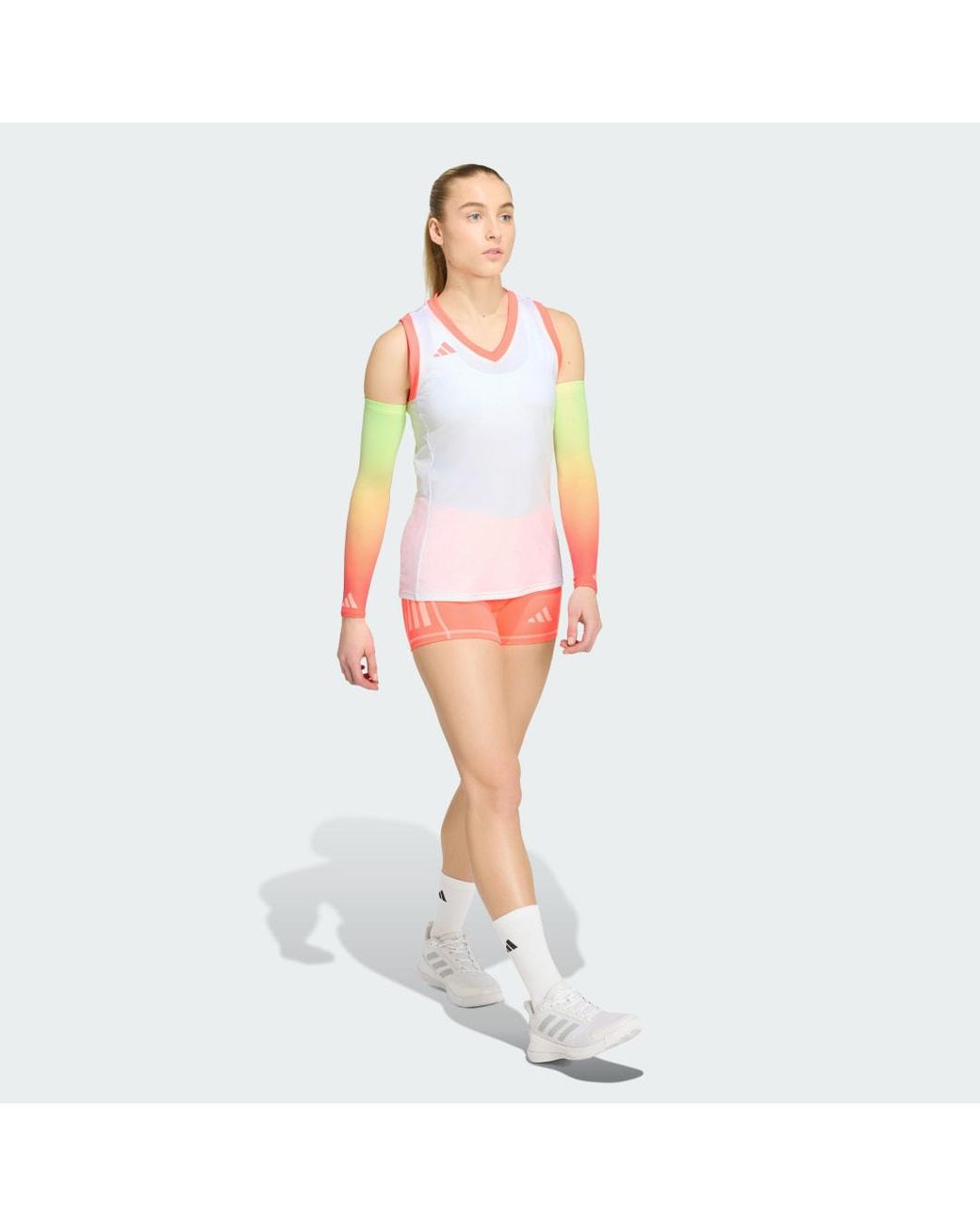 Adidas Red Quickset Sleeveless Volleyball Jersey