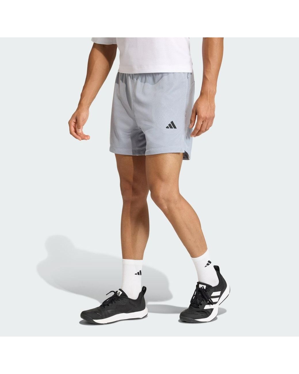 Adidas Blue D4T Primelift Essentials Workout Mesh Shorts for men