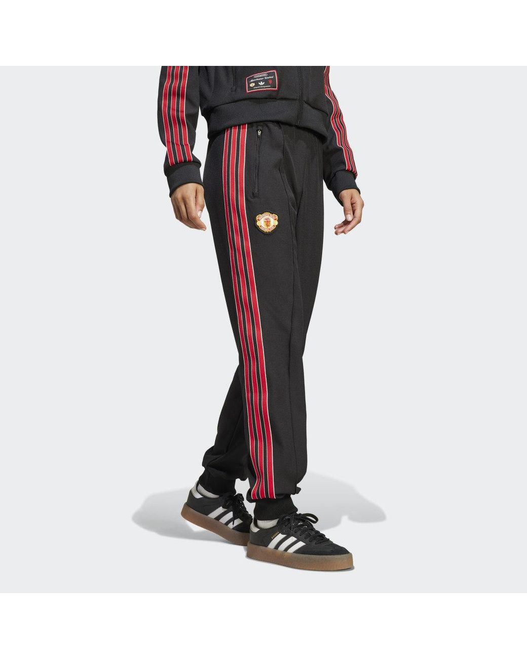 Adidas Gray Manchester United Terrace Icons Track Pants