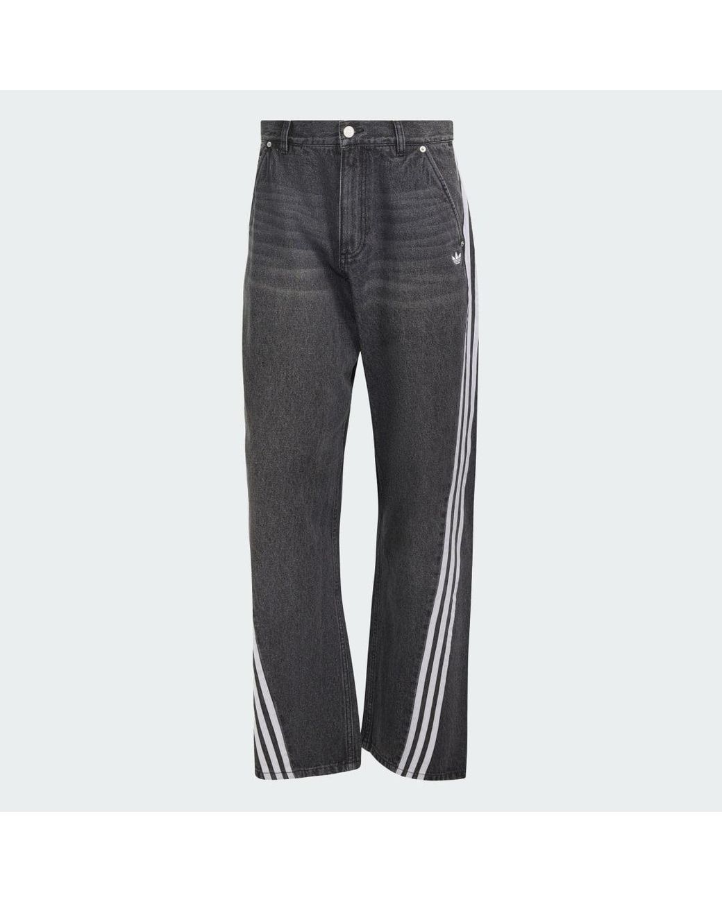 Adidas Black Adilenium 6 Denim Pants for men